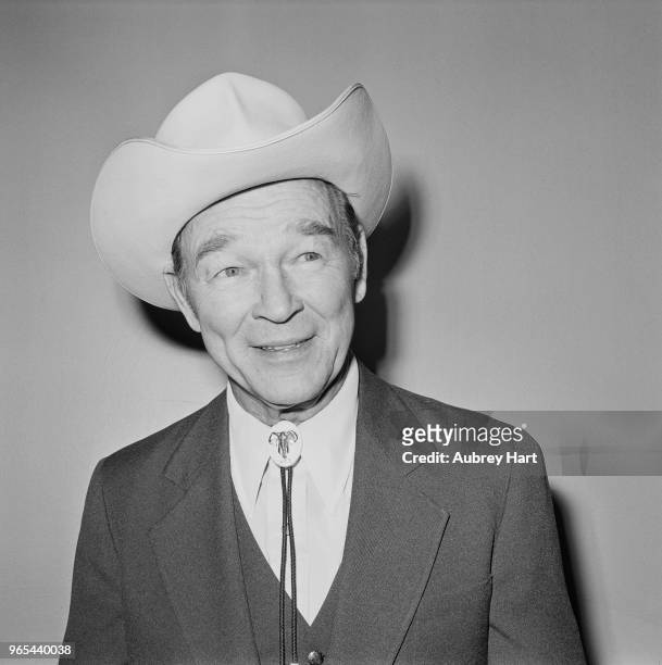 American singer and actor Roy Rogers , UK, 23rd January 1979.
