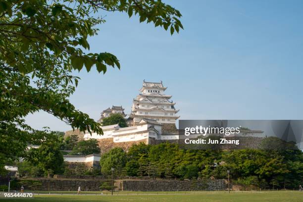 castello di himeji giappone - prefettura di hyogo foto e immagini stock