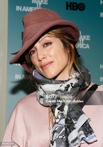 Actress Jennifer Esposito attends the Cinema Society & HBO screening of "How To Make It In America" at Landmark's Sunshine Cinema on February 9, 2010...