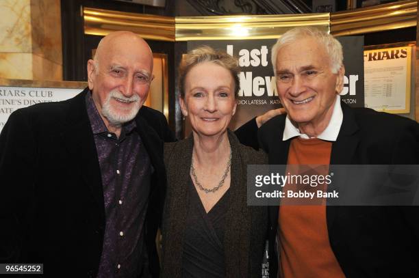 Dominic Chianese, Kathleen Chalfant and Dick Latessa attends "The Last New Yorker" New York premiere at New York Friars Club on February 9, 2010 in...