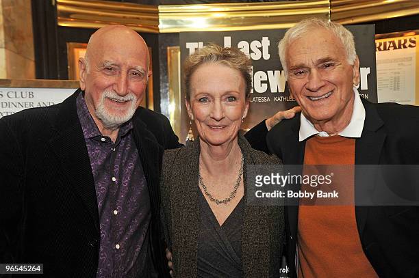 Dominic Chianese, Kathleen Chalfant and Dick Latessa attends "The Last New Yorker" New York premiere at New York Friars Club on February 9, 2010 in...