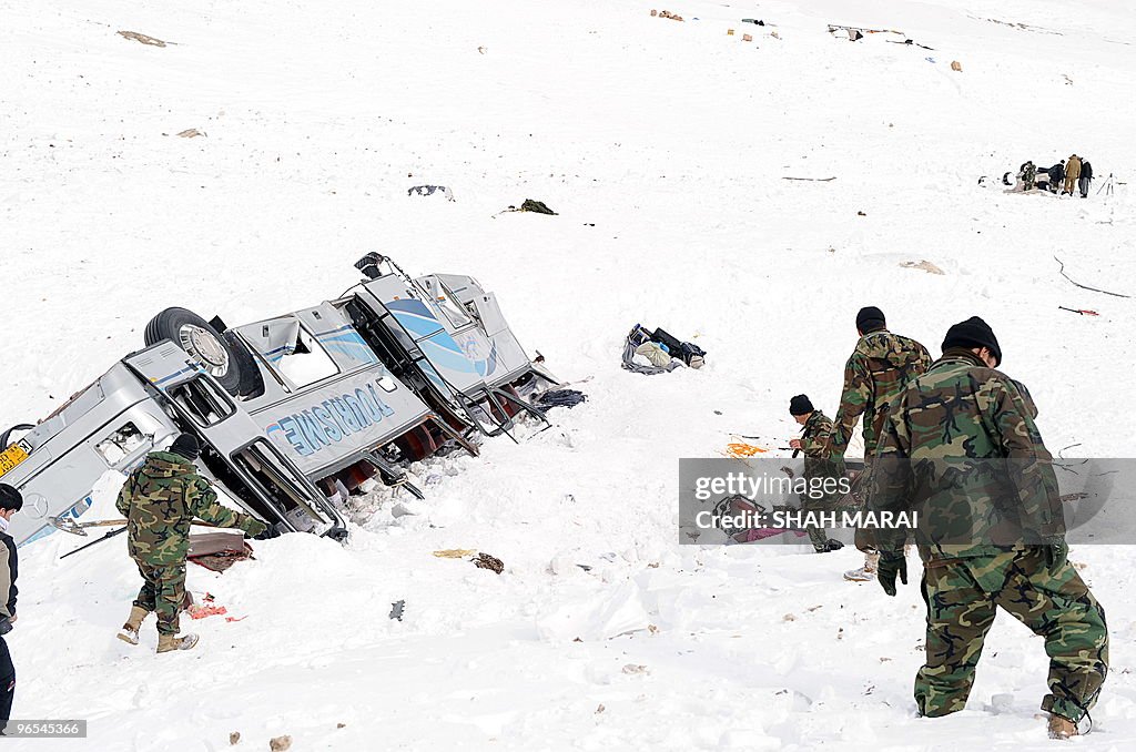Afghan National Army (ANA) soldiers sear