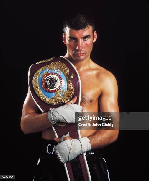 World super-middleweight champion Joe Calzaghe of Wales pictured during a feature shoot. \ Mandatory Credit: John Gichigi /Allsport