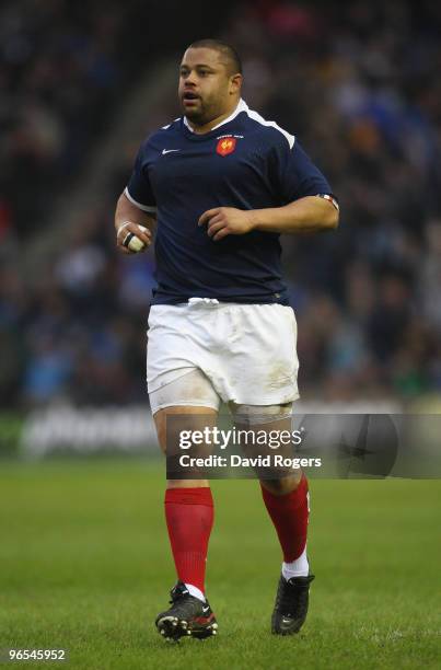 Luc Ducalcon of France looks on during the RBS Six Nations Championship match between Scotland and France at Murrayfield Stadium on February 7, 2010...