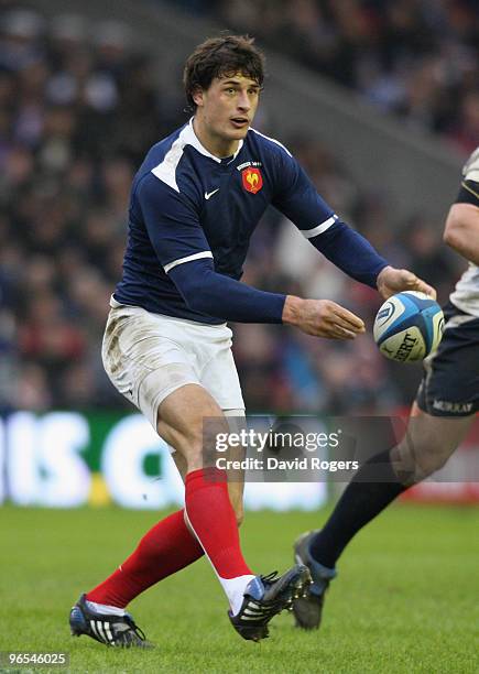 Yannick Jauzion of France in action during the RBS Six Nations Championship match between Scotland and France at Murrayfield Stadium on February 7,...