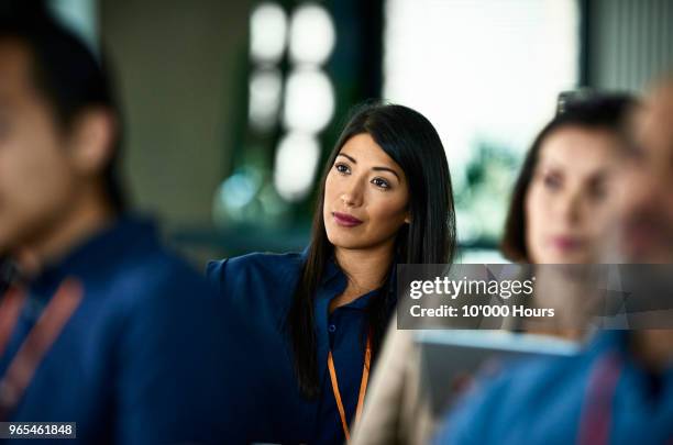 people at conference - student thinking stock pictures, royalty-free photos & images