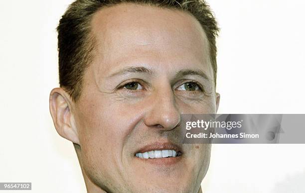 Michael Schumacher looks on during a press conference at P1 discotheque on February 10, 2010 in Munich, Germany.