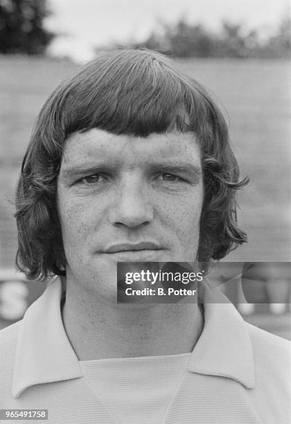 Scottish professional footballer and striker with Oxford United, Hugh Curran posed at the start of the 1973-74 football season on 8th August 1973.