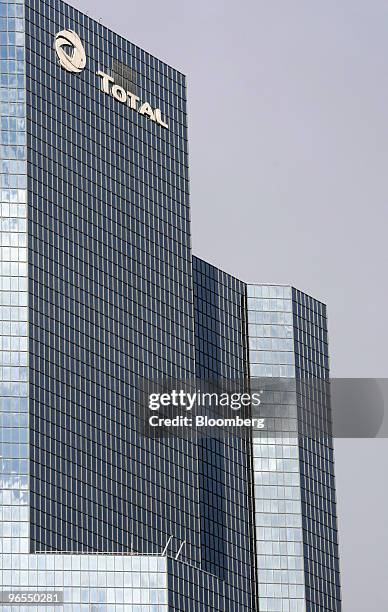 The headquarters of Total SA stand on the Esplanade de la Defense in Paris, France, on Wednesday, Feb. 10, 2010. The company releases its earnings...