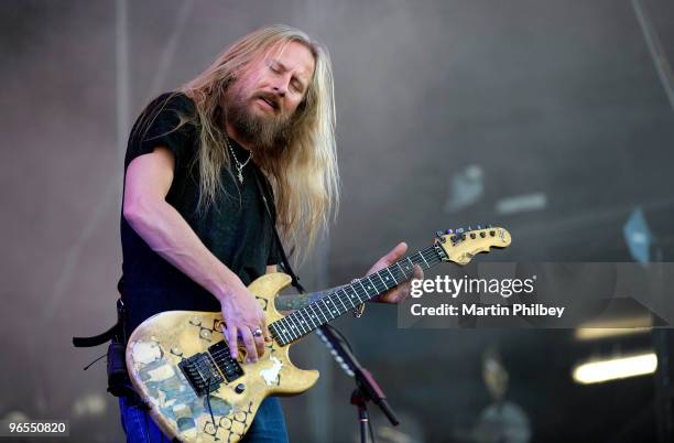 Jerry Cantrell of Alice in Chains performs on stage at Soundwave Festival at the Royal Melbourne Show Grounds on 27th February 2009 in Melbourne,...