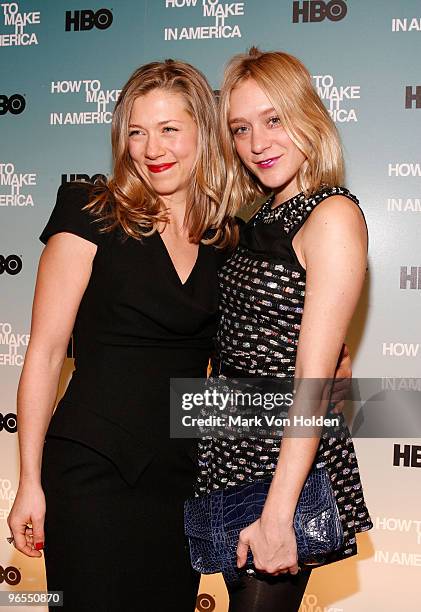 Actress Branka Katic and Actress Chloe Sevigny attend the Cinema Society & HBO screening of "How To Make It In America" at Landmark's Sunshine Cinema...