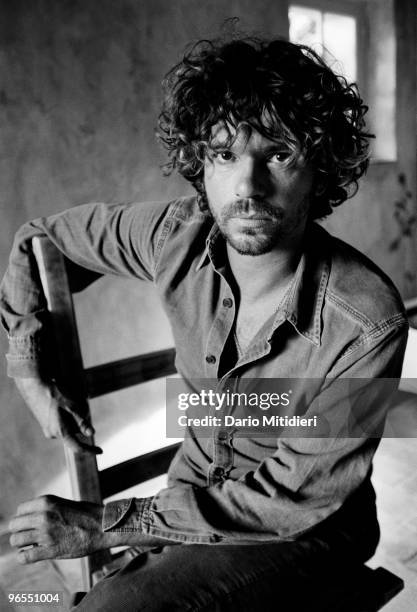 Michael Hutchence, lead singer of the Australian rock band INXS, photographed in his villa in Nice, France in 1994. Michael Hutchence died in...