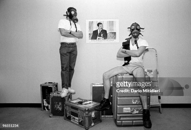 Following Iraq's occupation of Kuwait in August 1990, journalists from CNN waiting for an attack on Iraq by United Nations authorized military...