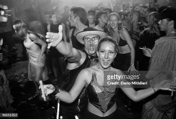 Clubbers at the Manumission party, held at the Privilege night club in Ibiza, Spain, on July 19, 1999. Manumission is Ibiza's biggest party and is...