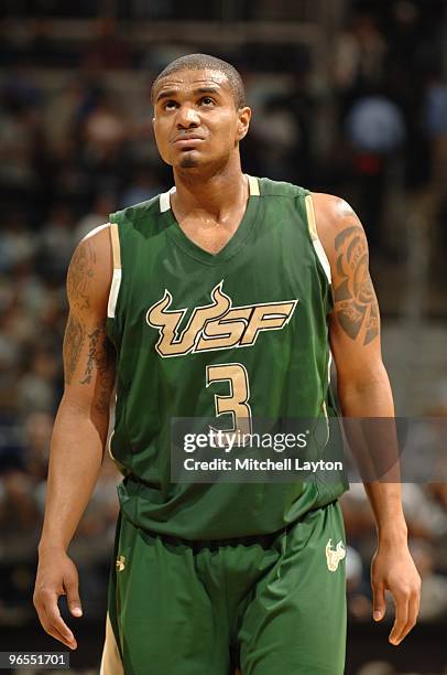 Chris Howard of the South Florida Bulls looks on during a college basketball game against the Georgetown Hoyas on February 3, 2010 at the Verizon...