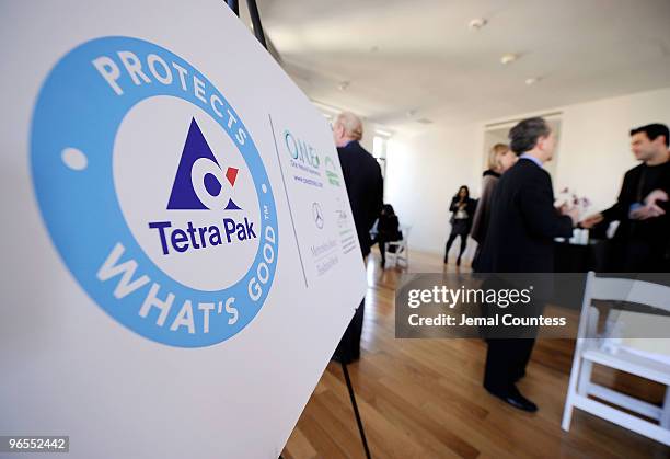 Scene at the press conference hosted by Tetra Pak to announce the Carbon Neutral Initiative For Mercedes Benz Fashion Week at The Loft at the Bryant...