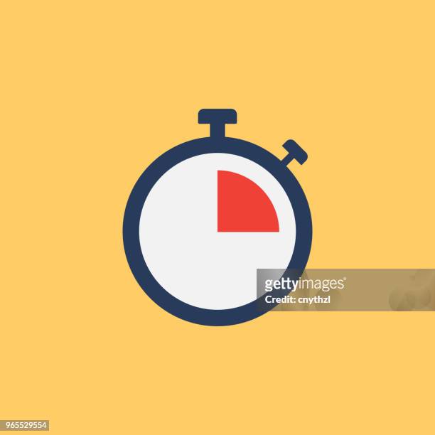 deadline flat icon - clock face stock illustrations