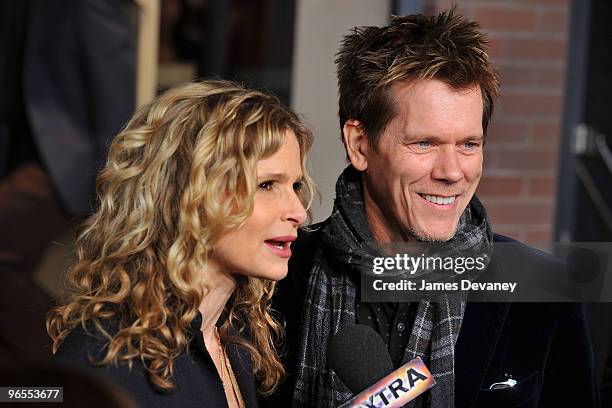 Kyra Sedgwick and Kevin Bacon attend Hermes Men's Store opening on Madison Avenue on February 9, 2010 in New York City.