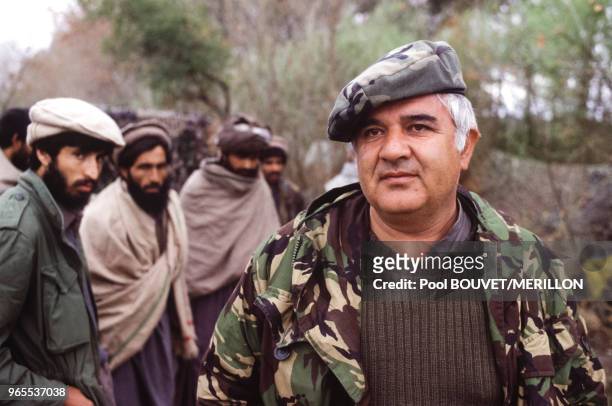 Le général Abdul Rahim Wardak pendant la bataille de Djelalabad en mars 1989, Afghanistan.
