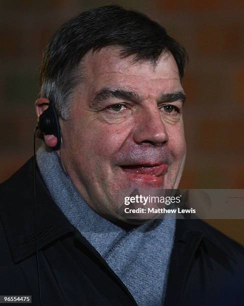 Sam Allardyce, manager of Blackburn Rovers looks on during the Barclays Premier League match between Blackburn Rovers and Hull City at Ewood Park on...