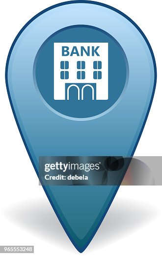 用於 GPS 導航的銀行地圖指標 用於 GPS 導航的銀行地圖指標