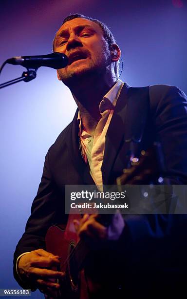British musician David Gray performs live during a concert at the Huxleys Neue Welt on February 10, 2010 in Berlin, Germany. The concert is part of...