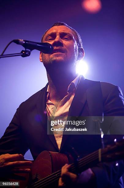 British musician David Gray performs live during a concert at the Huxleys Neue Welt on February 10, 2010 in Berlin, Germany. The concert is part of...