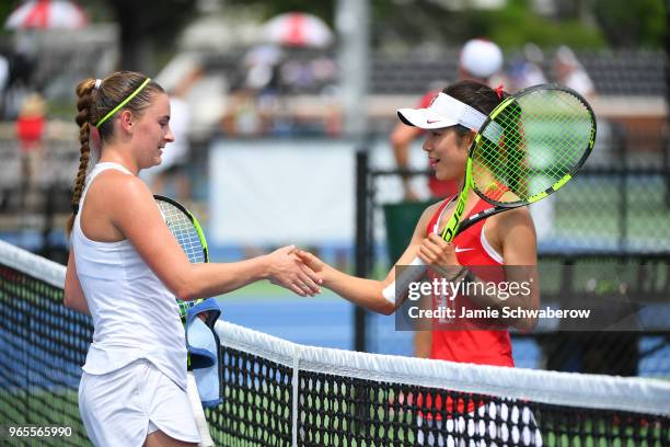 The Vanderbilt Commodores take on the Stanford Cardinal during the Division I Women's Tennis Championship held at the Wake Forest Tennis Center on...