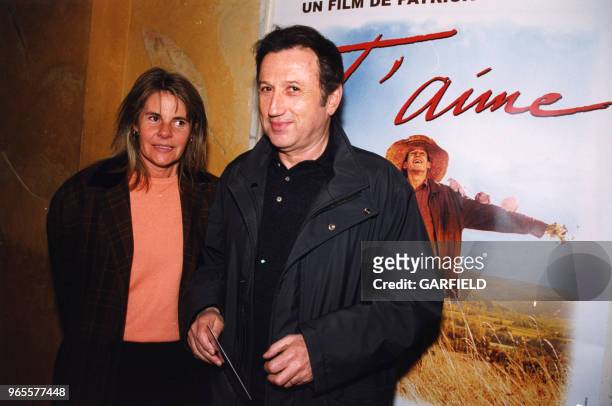Dominique Cantien et Michel Drucker le 27 mars 2000 à Paris, France.