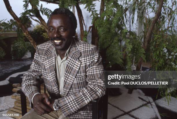 Souleymane Cissé, metteur en scène, le 19 mai 1987 à Cannes, France.