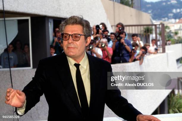Marcello Mastroianni au Festival de Cannes le 20 mai 1990, France.