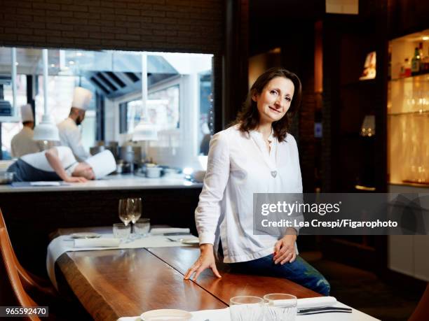 Chef Anne-Sophie Pic is photographed for Madame Figaro on September 28, 2017 in Paris, France. CREDIT MUST READ: Lea Crespi/Figarophoto/Contour RA.