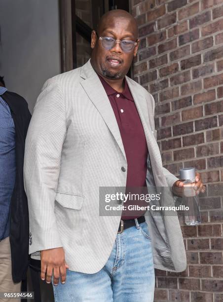 Record producer Andre Harrell is seen leaving Fox 29's 'Good Day' at FOX 29 Studio on June 1, 2018 in Philadelphia, Pennsylvania.