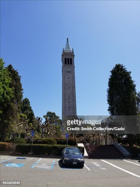 Sather Tower, aka the Campanile, on the campus of UC Berkeley in Berkeley, California, May 21, 2018.