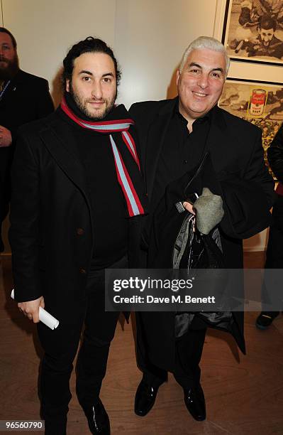 Alex and Mitch Winehouse attend the opening of the Morton Metropolis Gallery on February 10, 2010 in London, England.