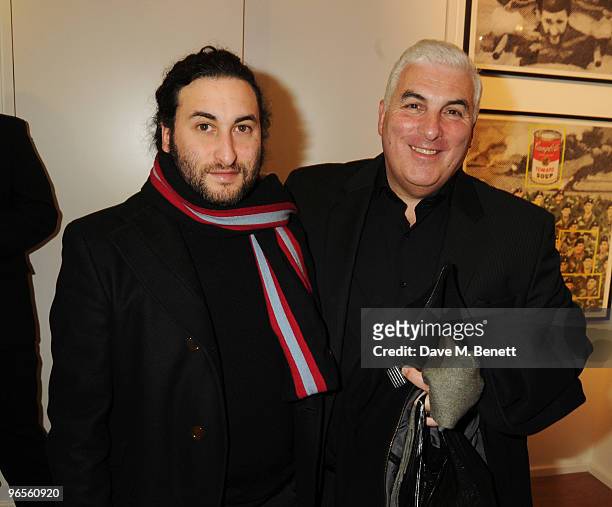 Alex and Mitch Winehouse attend the opening of the Morton Metropolis Gallery on February 10, 2010 in London, England.