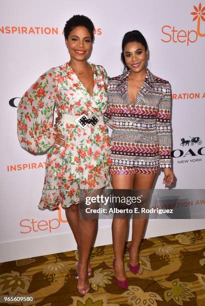 Sanaa Lathan and Regina Hall attend Step Up's 14th annual Inspiration Awards at the Beverly Wilshire Four Seasons Hotel on June 1, 2018 in Beverly...