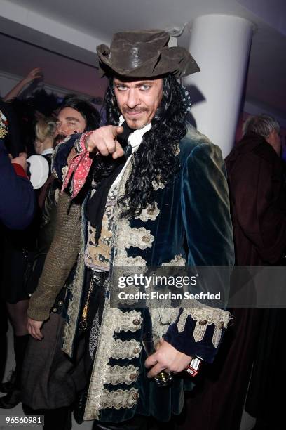 Actor Sven Martinek as pirat attends the 'Zweiohrkueken Gold-Kostuemparty' at China Loung on February 10, 2010 in Berlin, Germany.
