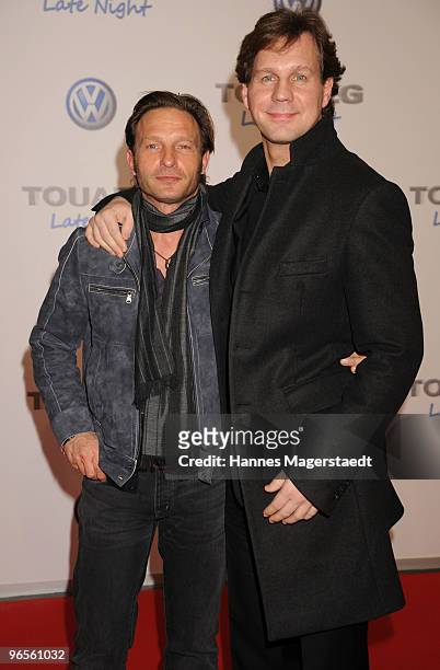Actor Thomas Kretschmann and Thomas Heinze attend the Touareg World Premiere at the Postpalast on February 10, 2010 in Munich, Germany.