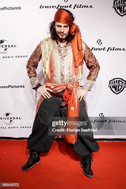 Manuel Cortez as pirat attends the 'Zweiohrkueken Gold-Kostuemparty' at China Loung on February 10, 2010 in Berlin, Germany.