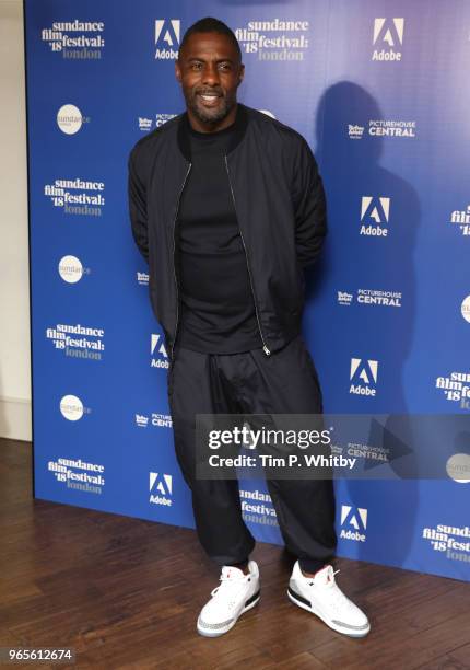 Director Idris Elba attends the 'Yardie' red carpet arrivals during the Sundance Film Festival at Picturehouse Central on June 1, 2018 in London,...