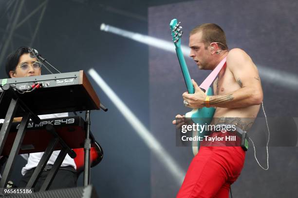 Landon Jacobs of Sir Sly performs onstage during Day 1 of 2018 Governors Ball Music Festival at Randall's Island on June 1, 2018 in New York City.