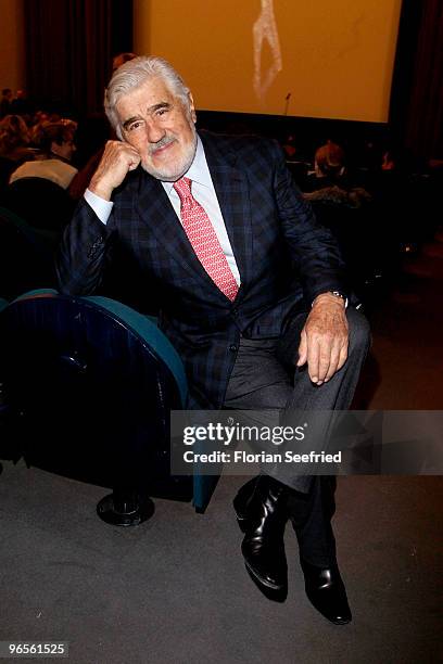 Actor Mario Adorf attends the 'Ernst-Lubitsch-Award 2010' at cinema Babylon on February 10, 2010 in Berlin, Germany.