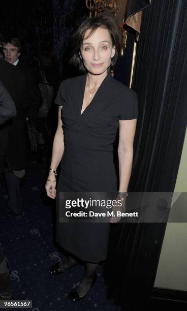 Kristin Scott Thomas attends the 'Jerusalem' press night at the Cafe de Paris on February 10, 2010 in London, England.