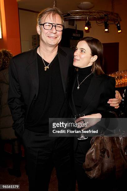 Director Leander Haussmann and girlfriend Annika Kuhl attend the 'Ernst-Lubitsch-Award 2010' at cinema Babylon on February 10, 2010 in Berlin,...