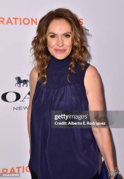 Amy Brenneman attends Step Up's 14th annual Inspiration Awards at the Beverly Wilshire Four Seasons Hotel on June 1, 2018 in Beverly Hills,...