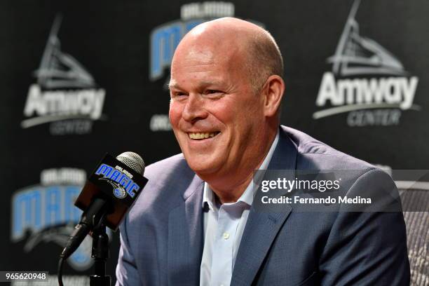 Orlando Magic introduce new Head Coach Steve Clifford during a press conference on May 30, 2018 at Amway Center in Orlando, Florida. NOTE TO USER:...