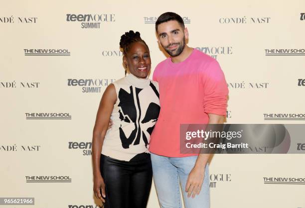 Chirlane McCray and Phillip Picardi attend Teen Vogue Summit 2018: #TurnUp - Day 1 at The New School on June 1, 2018 in New York City.