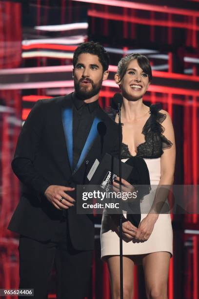 Presentation -- 2018 BBMA's at the MGM Grand, Las Vegas, Nevada -- Pictured: Darren Criss, Alison Brie --