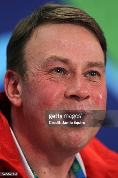British Olympic Association Chief Andy Hunt of Great Britain speaks at a press conference ahead of the Vancouver 2010 Winter Olympics on February 10,...